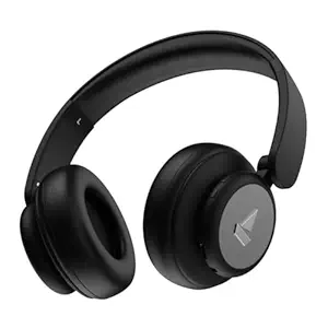boAt Rockerz 450/450R, 15 HRS Battery, 40mm Drivers, Padded Ear Cushions, Integrated Controls, Dual Modes, Bluetooth Headphones, Wireless Headphone with Mic (Luscious Black)