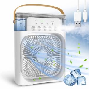 SIGNY Portable Air Cooler Fan with LED Display, 5 Speed Settings, Ice Cooling, Handle Design – Mini Personal Air Conditioner for Home, Office, Travel, Outdoor