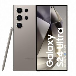 Samsung Galaxy S24 Ultra 5G AI Smartphone with Galaxy AI (Titanium Gray, 12GB, 512GB Storage), Snapdragon 8 Gen 3, 200 MP Camera with ProVisual Engine and 5000mAh Battery