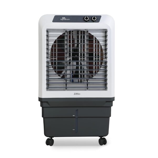 RR Signature Zello HC 70 LTR | Desert Air Cooler with High Air Delivery | Honeycomb Pads | 4-Way Air Deflection | Vertical Auto Swing | Castor Wheels |...
